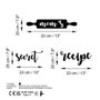 Wallity Mom's Secret Recipe Escultura de Pared de Metal Negro (3 Piezas)